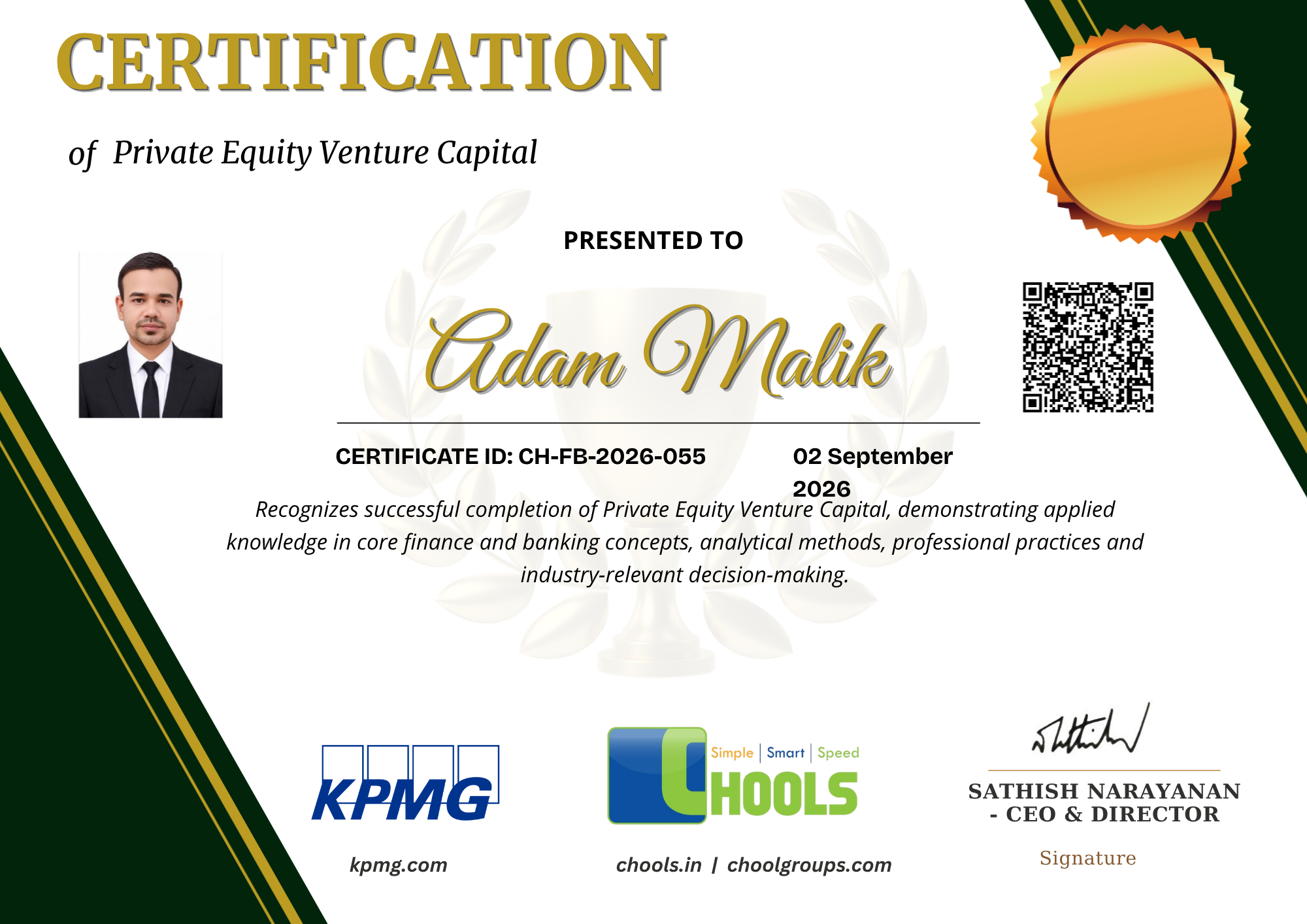 Private Equity Venture Capital Certificate